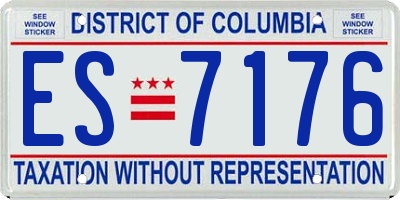 DC license plate ES7176