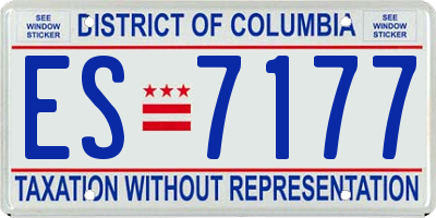 DC license plate ES7177