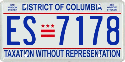 DC license plate ES7178