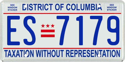 DC license plate ES7179