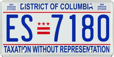 DC license plate ES7180