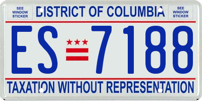 DC license plate ES7188
