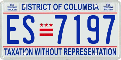 DC license plate ES7197
