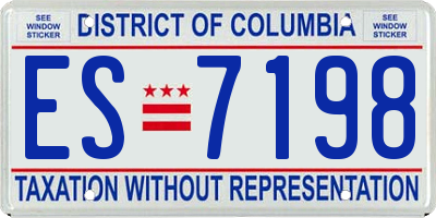 DC license plate ES7198