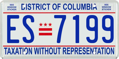 DC license plate ES7199