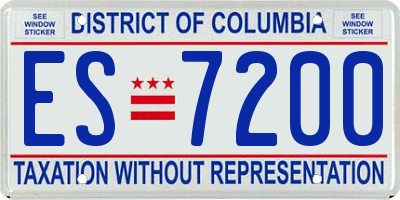 DC license plate ES7200