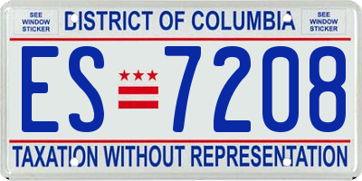 DC license plate ES7208