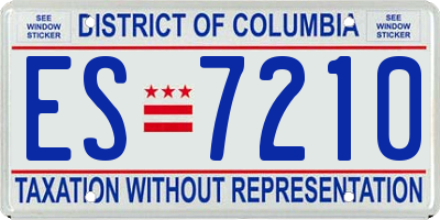 DC license plate ES7210