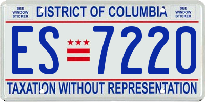 DC license plate ES7220