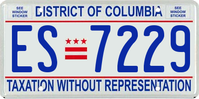 DC license plate ES7229