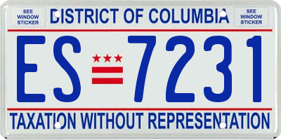 DC license plate ES7231