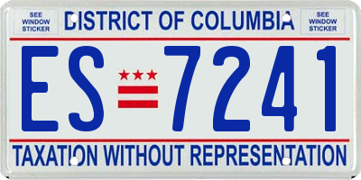 DC license plate ES7241