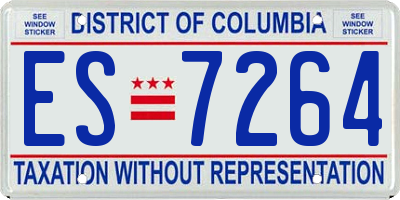 DC license plate ES7264