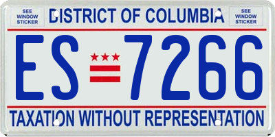 DC license plate ES7266