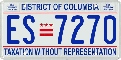 DC license plate ES7270