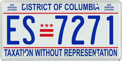 DC license plate ES7271