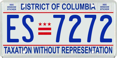 DC license plate ES7272
