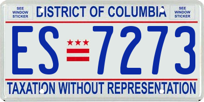 DC license plate ES7273