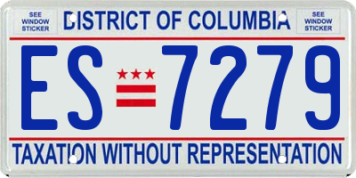 DC license plate ES7279