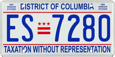 DC license plate ES7280