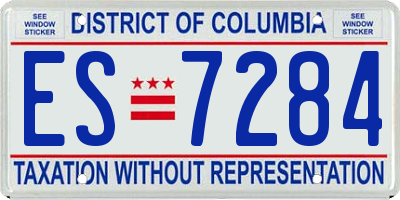 DC license plate ES7284