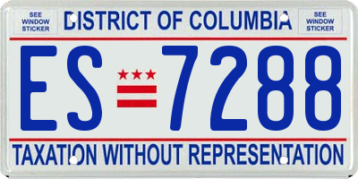 DC license plate ES7288