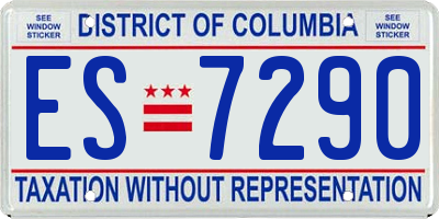 DC license plate ES7290