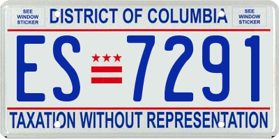 DC license plate ES7291