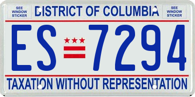 DC license plate ES7294