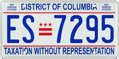 DC license plate ES7295