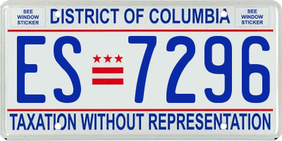 DC license plate ES7296