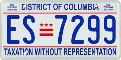 DC license plate ES7299