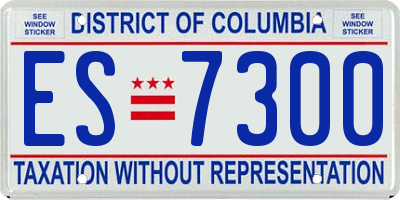 DC license plate ES7300