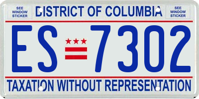 DC license plate ES7302