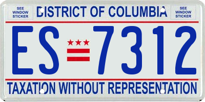 DC license plate ES7312