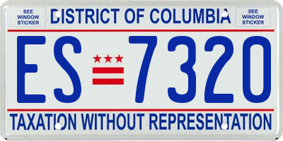 DC license plate ES7320