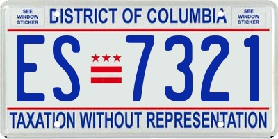 DC license plate ES7321