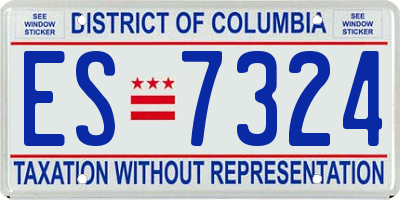 DC license plate ES7324