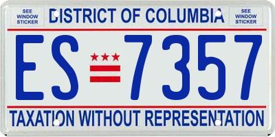 DC license plate ES7357