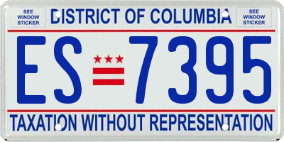 DC license plate ES7395