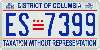 DC license plate ES7399