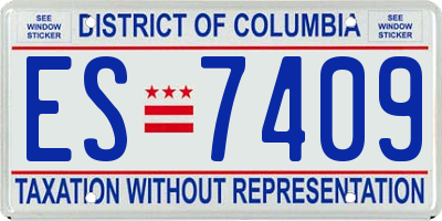 DC license plate ES7409