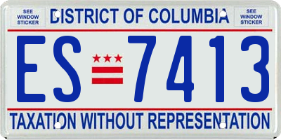 DC license plate ES7413