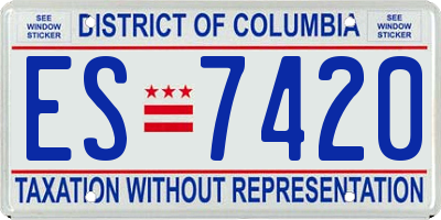 DC license plate ES7420