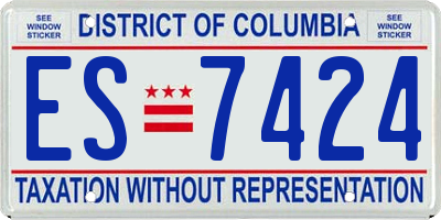 DC license plate ES7424