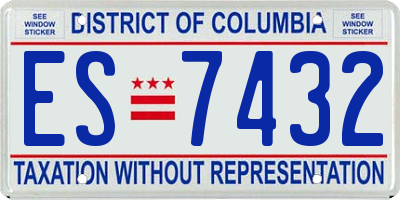 DC license plate ES7432
