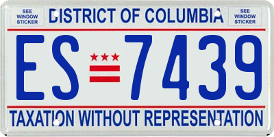 DC license plate ES7439