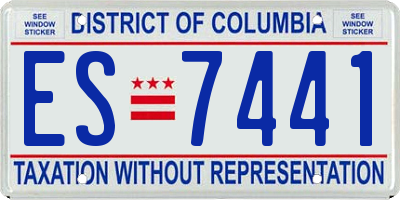 DC license plate ES7441