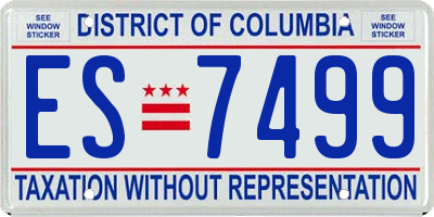 DC license plate ES7499