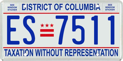 DC license plate ES7511